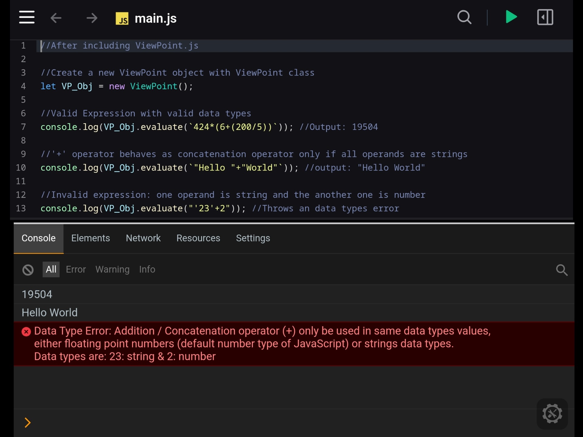 ViewPoint Screenshot: